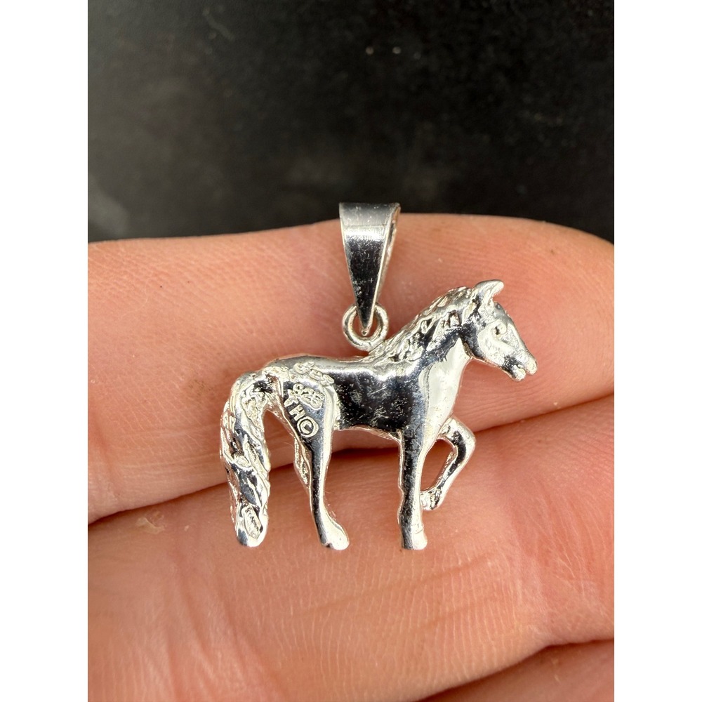 Vintage THC Horse‎ Charm Silver 925 Sterling Animal Equestrian Pendant READ